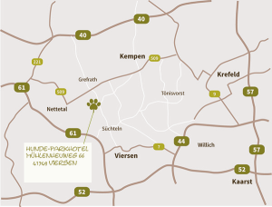Umgebungskarte Hundeparkhotel